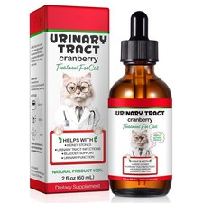 Natural Feline Urinary Tract Health Remedy 2 fl oz Herbal Cat Supplement