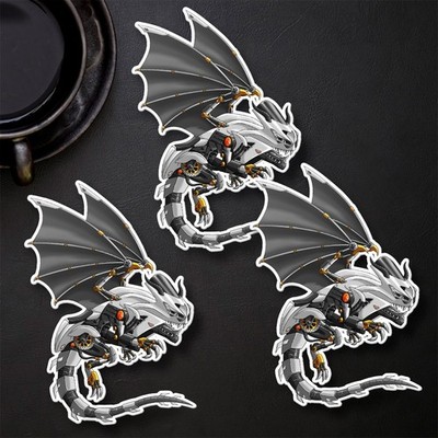 backsideworks ステッカー silver Kawasaki ZX14R Dragon 2012-2025 Stickers - Set of 3 KissCut