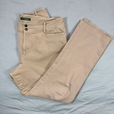 LRL Ralph Lauren Equestrian Riding Pants Women's14 Tan Pockets Horse