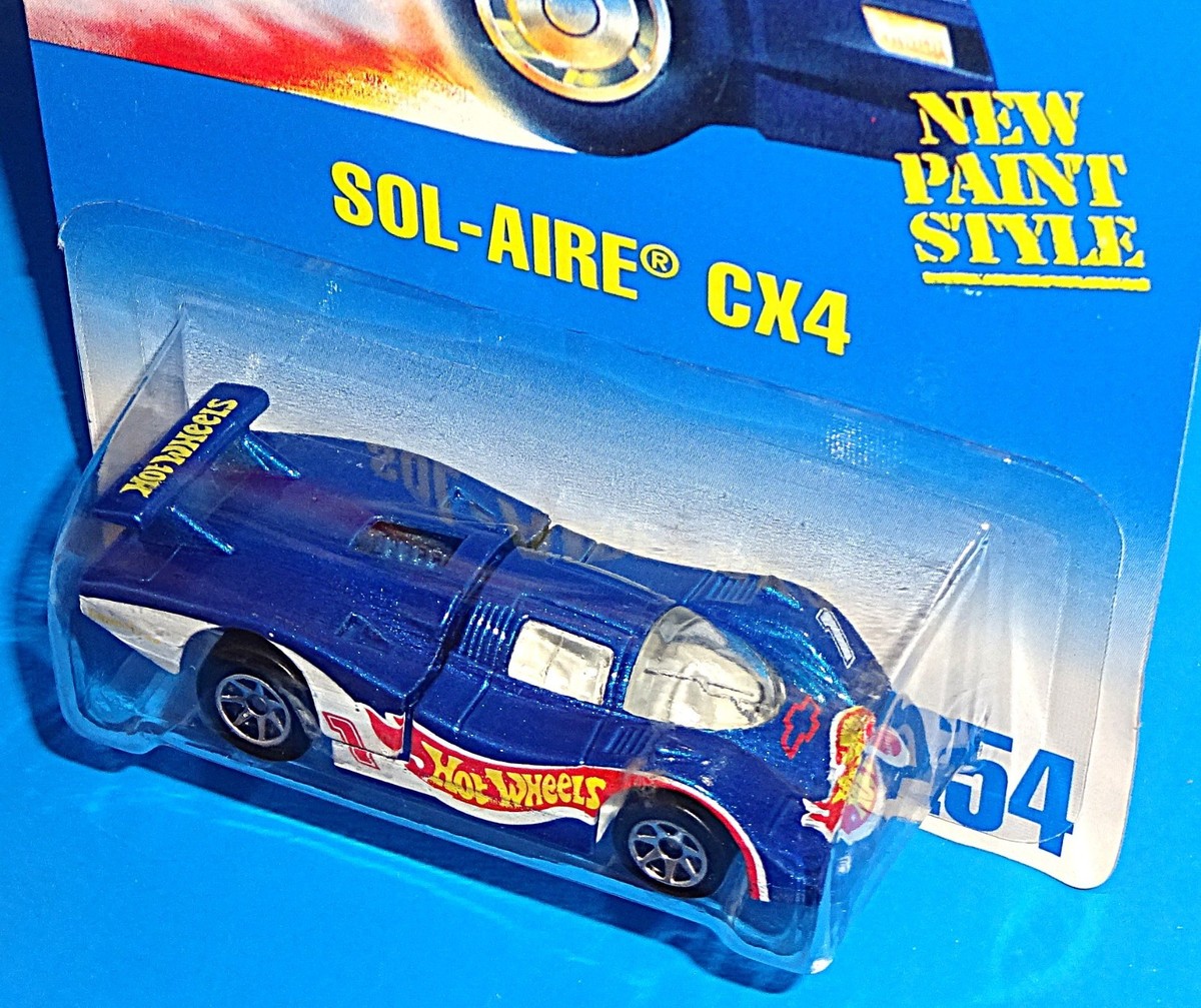 Hot Wheels Mid 1990s Mainline #254 Sol-Aire CX4 Blue w/ Gold WSPs