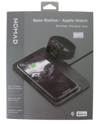 Nomad 5-in-1 Base Station Wireless Hub W/ Apple Watch Charger Mount~ 10 W Output