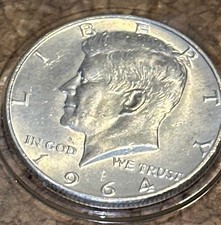 Silver 1964  JFK Kennedy Half Dollar