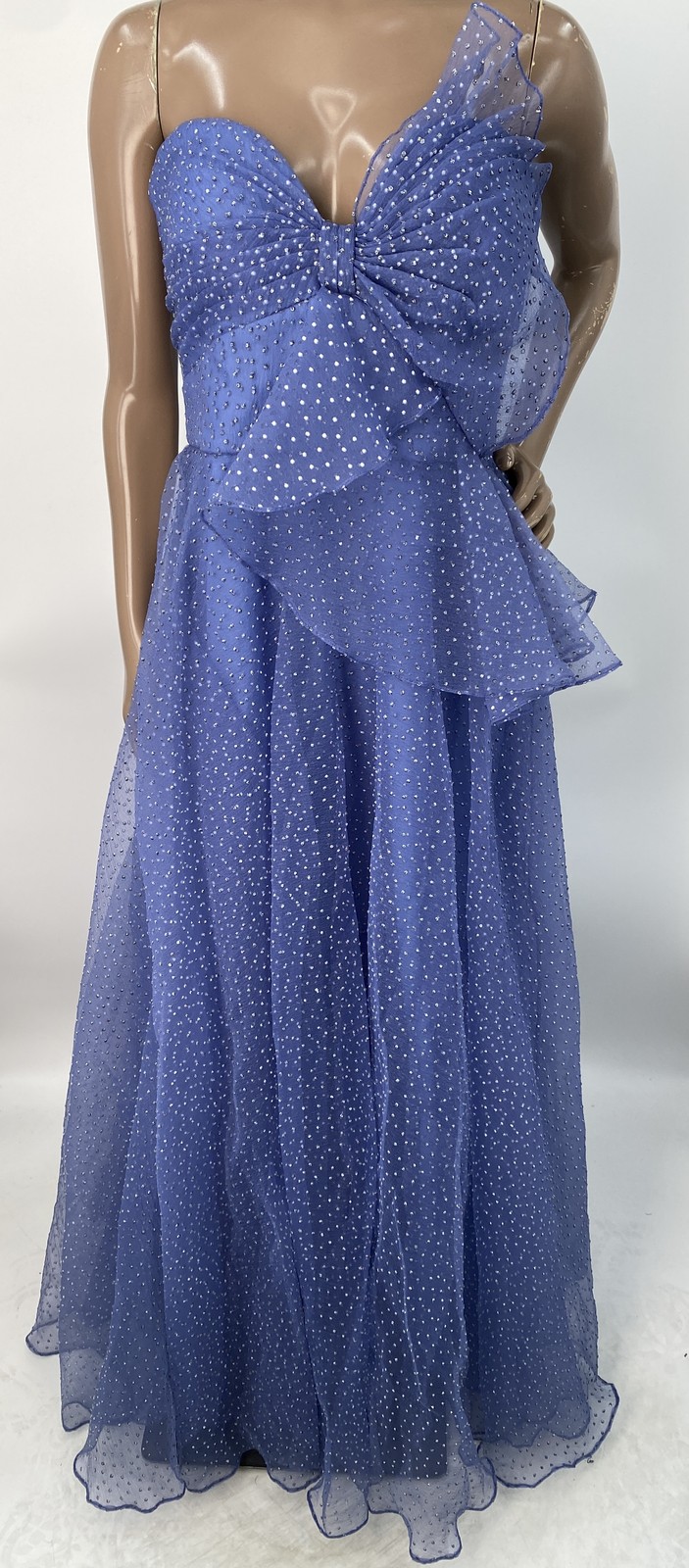 Theia Women Maxi Dress Maxi Dress Periwinkle Blue Size 10 Joanna Bow Bodice Gown