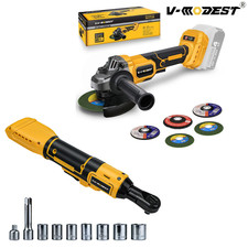 For Dewalt 20V Max Battery Cordless Ratchet Wrench/Angle Grinder Tool Combo Kit