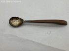 Sterling Silver and Wood Large Serving Spoon Mid-Century Modern Vintage — photo 1