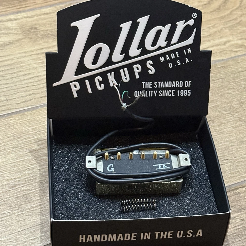 Lollar Imperial Neck Gold Humbucker Guitar Pickup PAF Alnico 4 Conductor - Image 2 of 4