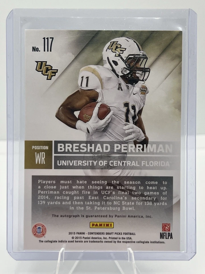 2015 Panini Contenders Draft Picks - Autographs Breshad Perriman #117 SEC 11 - Image 2 of 2