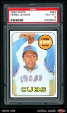 1969 Topps #640 Fergie Jenkins Cubs HOF PSA 8 - NM/MT