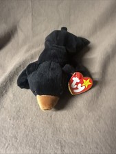 Ty Beanie Baby Blackie The Bear Plush Toy With Original Tag