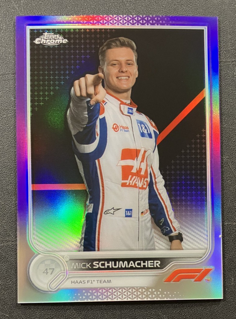 196/399 Purple Refractor Mick Schumacher Portrait 69 2022 Topps Chrome Formula 1