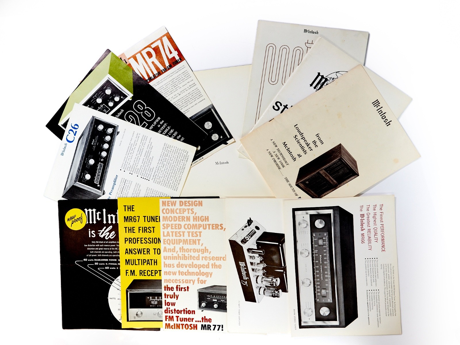 McINTOSH DEALER LITERATURE ADVERTISING MATERIALS BUNDLE  Original Vintage Hi-Fi