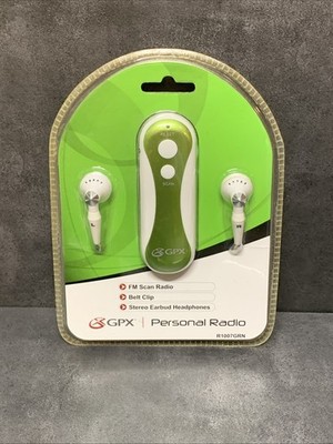 GPX Personal Radio FM Scan R1007 Green New In Package