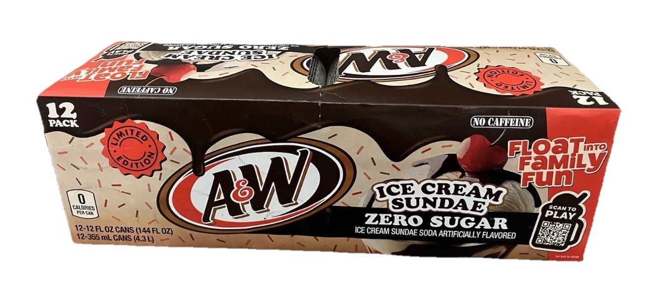 A&W Limited Edition Ice Cream Sundae Zero Sugar Soda 12pk