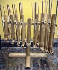 Indonesian Angklung Bamboo Musical Instrument Rack West Java Sundanese Folk Art