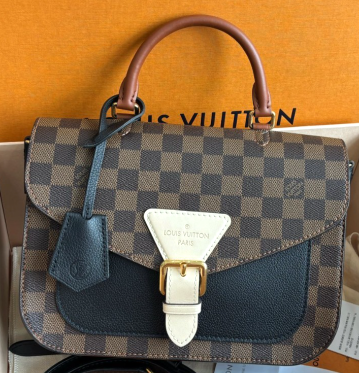 Louis Vuitton Damier Ebene Top Handle 2-Way Shoulder Bag Like New