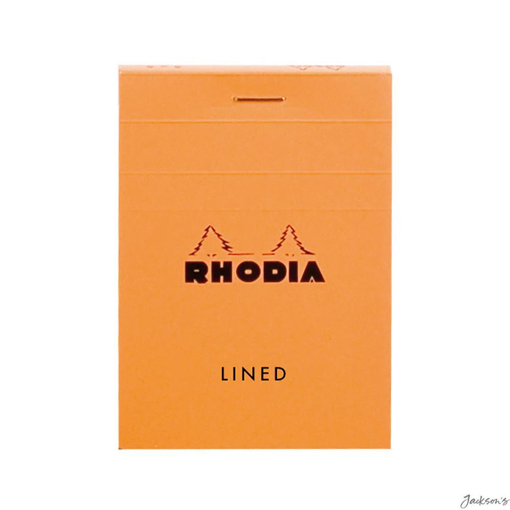 Rhodia Basics Lined Pad Orange Card Cover A7 80gsm 80 Sheets Note Taking