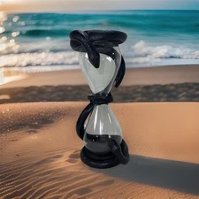 Creative Glass 10-Minute Timer Hourglass Decoration Black Snake-Shaped Resin