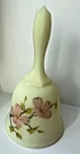 VINTAGE RARE Hand Painted Tammy Watson Fenton glass Custard Bell uranium SIGNED