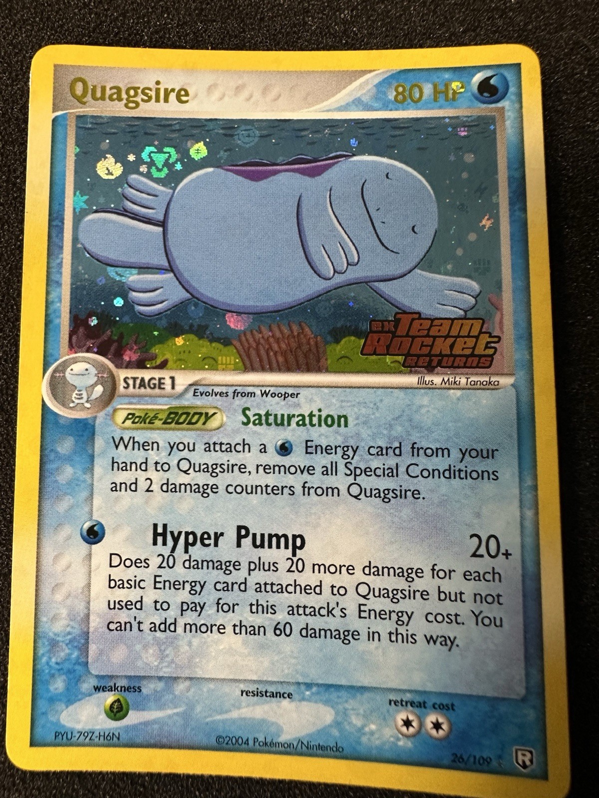 Pokemon: Quagsire 26/109 Team Rocket Returns Reverse Holo NM
