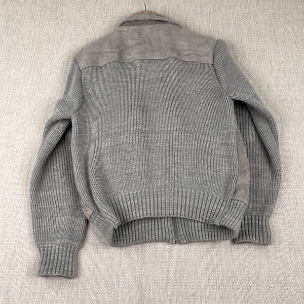 Vintage Alan Stuart Split Leather Jacket Knit Sle… - image 2