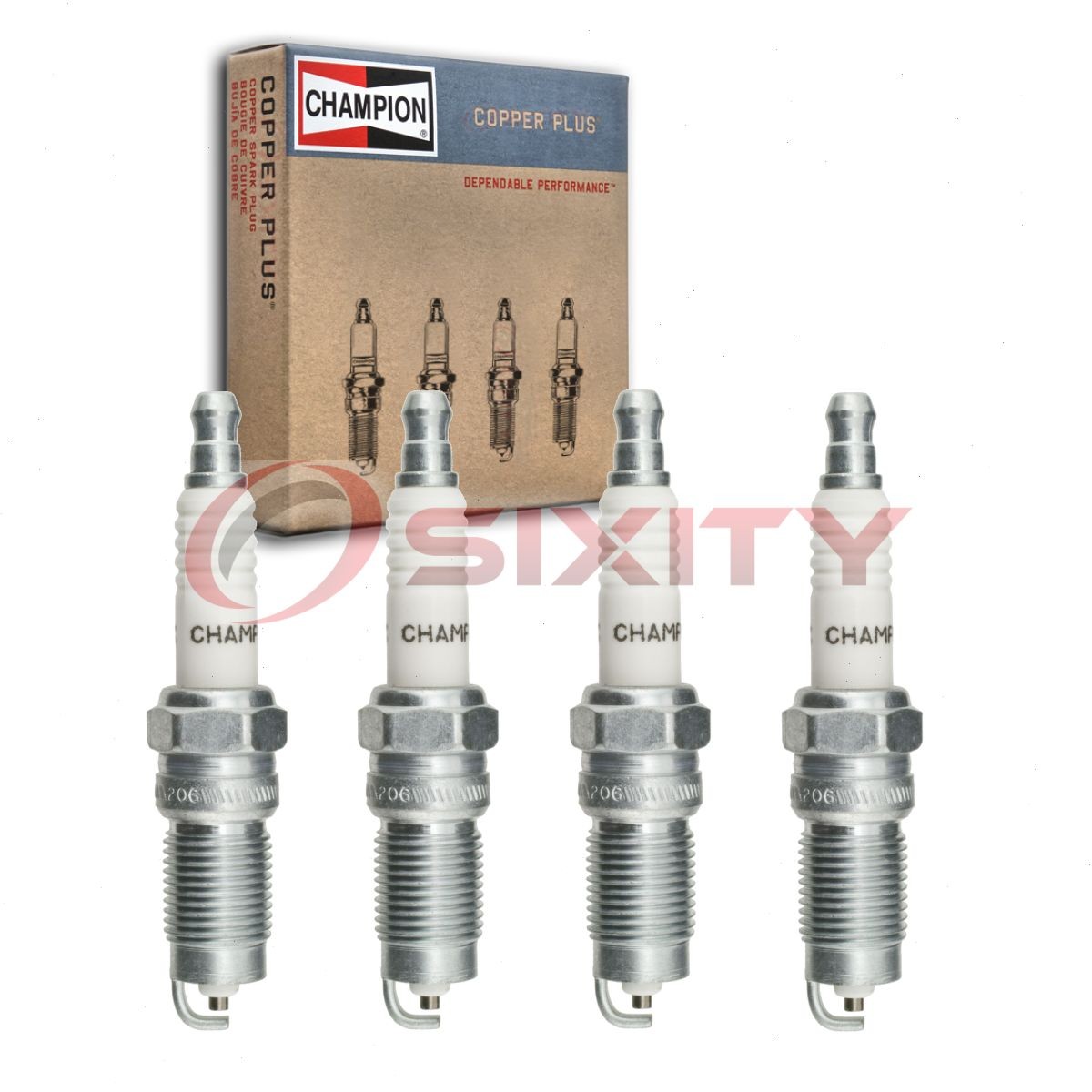 4 pc Champion Copper Plus Spark Plugs for 1983 Mercury Zephyr 2.3L L4 wk