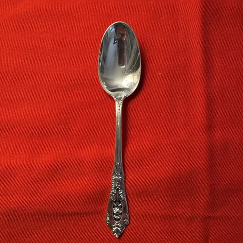 WALLACE ROSE POINT STERLING TEASPOON 6" NO MONOGRAMS