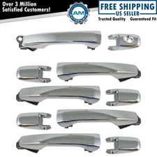 Front & Rear Exterior Outside Door Handle Kit Set Chrome for Explorer Edge New