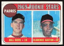 Bill Davis Signed 1969 Topps Rookie Card #304 San Diego Padres. rookie card picture