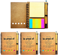 4 Set Spiral Notebook with Pen,60 Sheets,Office/School Supplies,5.7 X 4.1 In,Bul