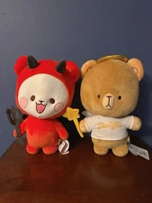 RARE NWT 2x Milk Mocha Bear Devil Milk & Angel Mocha 14IN Round1 Exclusive