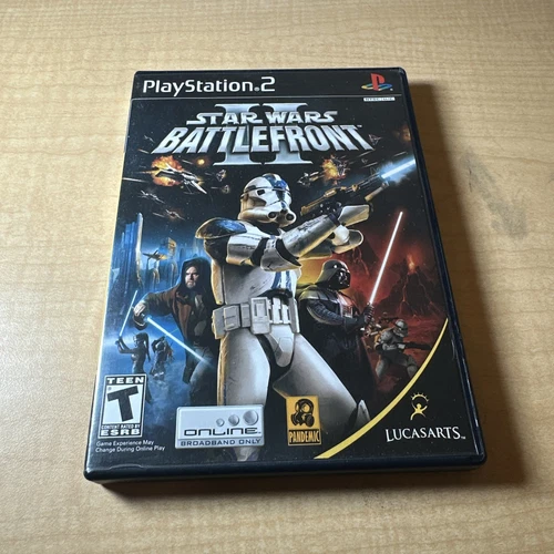 PS2 Star Wars Battlefront II Game 2005 Complete CIB Black Label Near Mint