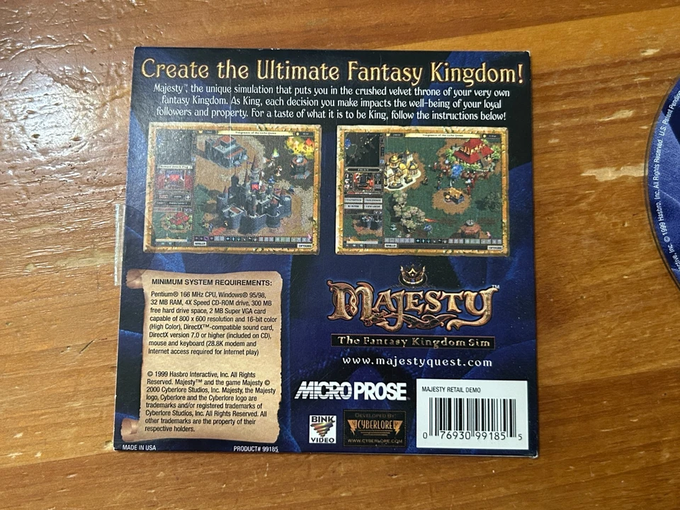 PC CD-ROM Majesty The Fantasy Kingdom Sim Retail DEMO - Image 2 of 2