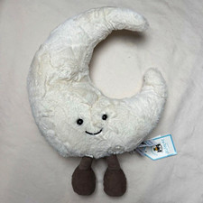 Jellycat Moon White Crescent Plush Stuffed Animal w/ Legs Small 6-14in MOO3C