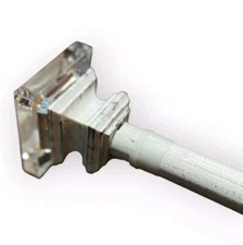 Prism 66 in. - 120 in. Adjustable Length 1 in. Dia Single Curtain Rod Kit White