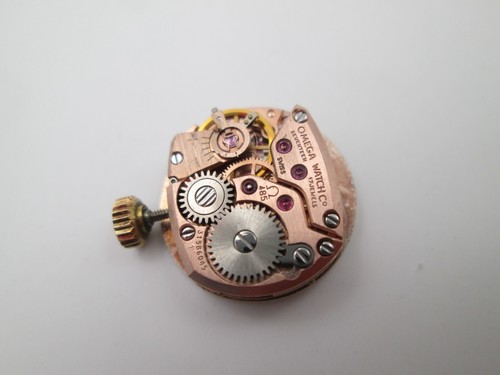 Máquina y esfera Omega mujer. Cuerda manual. Calibre 485. Dial gris. Suiza. 1970 - Imagen 4 de 5