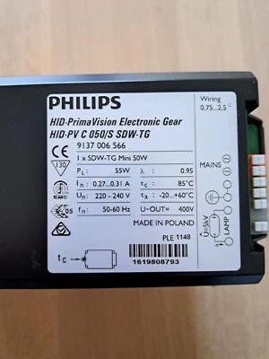 Philips - Bäro Prima Vision EVG Vorschaltgerät HID-PV C 050/S SDW-TG 50W NEU