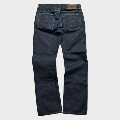 G-Star Raw Jeans Regular Straight Leg Men's Navy Blue Denim Size 36x33