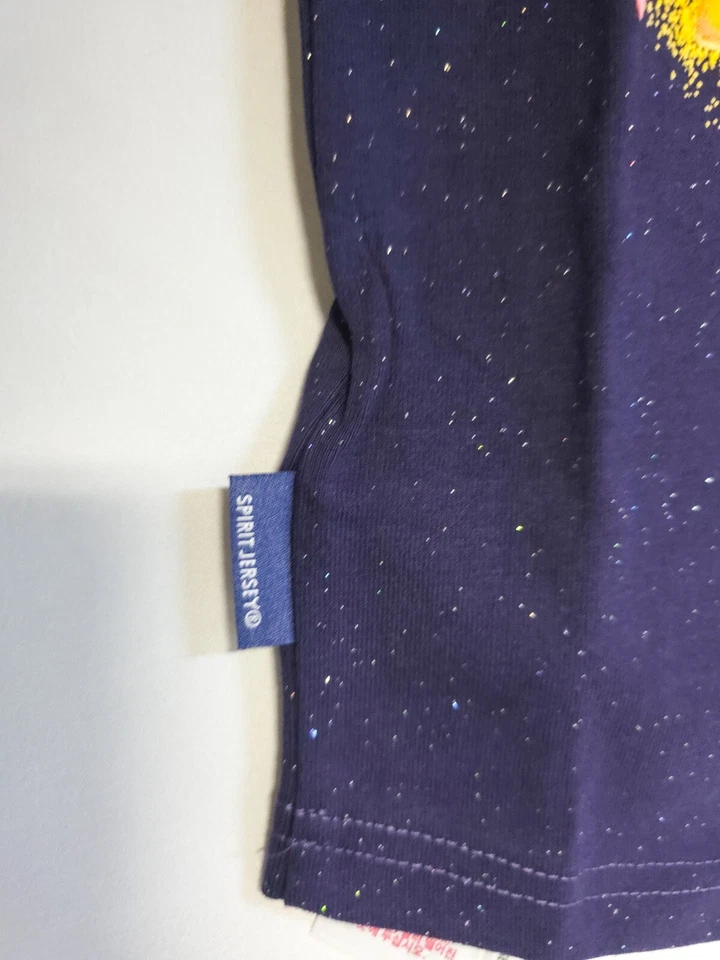 Camiseta deportiva Wish Spirit de la película de los parques de Disney I'm A Star púrpura brillo niños S (5-6) nueva con etiquetas Foto 3 de 4