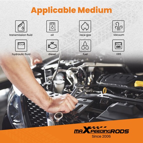 20FT AN8-8AN Kit Tubo Carburante Intrecciato Carburante Linea Hose ends Kit - Foto 7 di 12