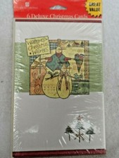 American Greetings 6 Christmas cards  6 envelops, "Warmest Christmas Wishes"