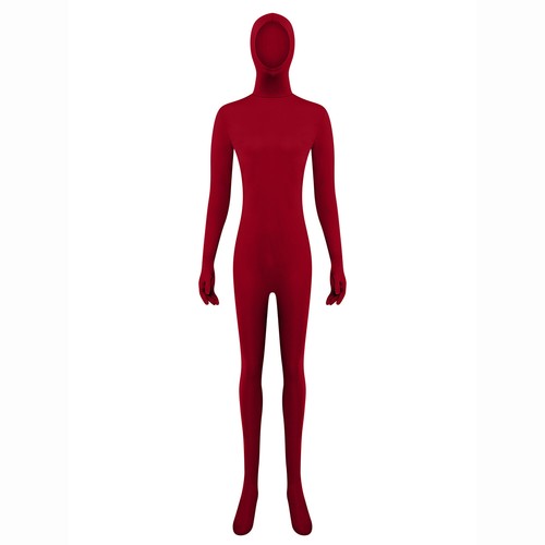 Unisex Women Men Jumpsuit Dance Bodysuit Gymnastics Leotard Stretch Hooded Suit - Picture 82 of 111