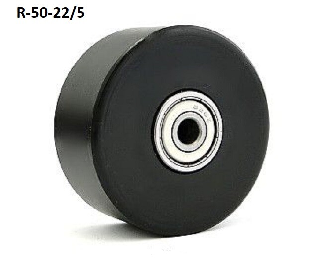 50 mm black Nylon Roller Wheel With Bearing Guiding Wheel Flat Belt