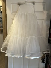 GRACE KARIN Women's White Ankle Length Petticoats Wedding Slips Size Small