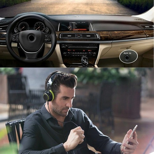 Cable auxiliar estéreo Jack macho a macho de 3,5 mm para teléfono coche cualq... - Imagen 2 de 5