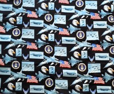 Fabric Sykel Enterprises Military Pattern AIR FORCE-021AF 1 Piece 1 Yard X WOF