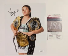 Stamp Fairtex Signed ONE FC MMA muay thai Signed 8x10 Photo JSA Cert Autograph