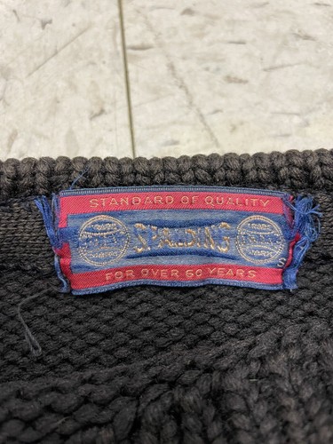 Vintage 1940 Spalding Collegiate University Sweater Wool Boatneck Black S - Picture 3 of 8