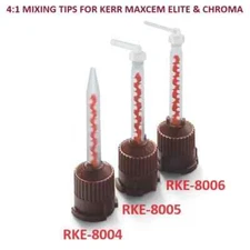 Short Mixing Tips (Brown-Orange) for Kerr Maxcem cement 4:1 50/Pk Kerr Type