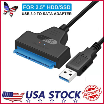 USB 3.0 To 2.5'' SATA III Hard Drive Adapter Cable-SATA To USB Converter-Black CA