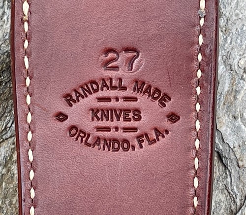 Randall Stag Trailblazer Model 27 - 5 3/4 Never Used w/Sheath & Stone - Picture 11 of 18